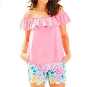 Lily Pulitzer Tamiami Top - Size Large, Hot Pink
